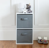 2 Tier Storage Unit / White Bookcase - Laura James