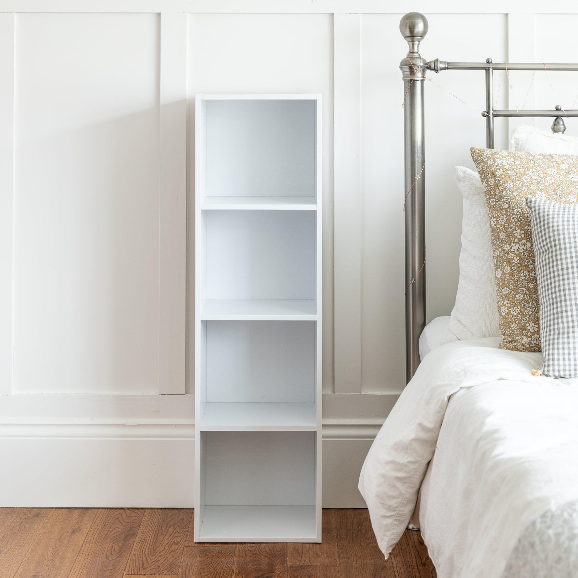 4 Tier Storage Unit / White Bookcase - Laura James