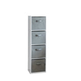 4 Tier Storage Unit / White Bookcase - Laura James