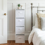 4 Tier Storage Unit / White Bookcase - Laura James