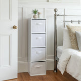 4 Tier Storage Unit / White Bookcase - Laura James