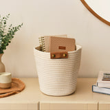 Cara Cotton Cube Storage Box - Small - White - Laura James 