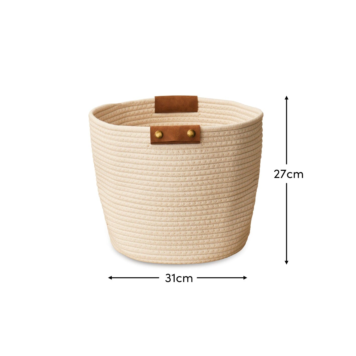 Cara Cotton Cube Storage Box - Large - White - Laura James