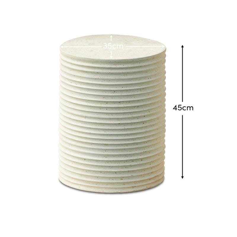Carlotta 35cm Side Table - Paprika Mother of Pearl Terrazzo - Laura James