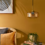 Carrick 22cm Glass Pendant Light - Gold - Laura James 