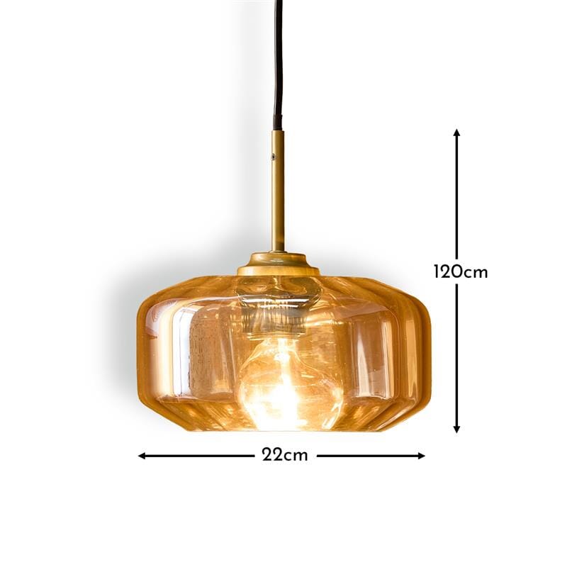 Carrick Glass Pendant Light - Laura James