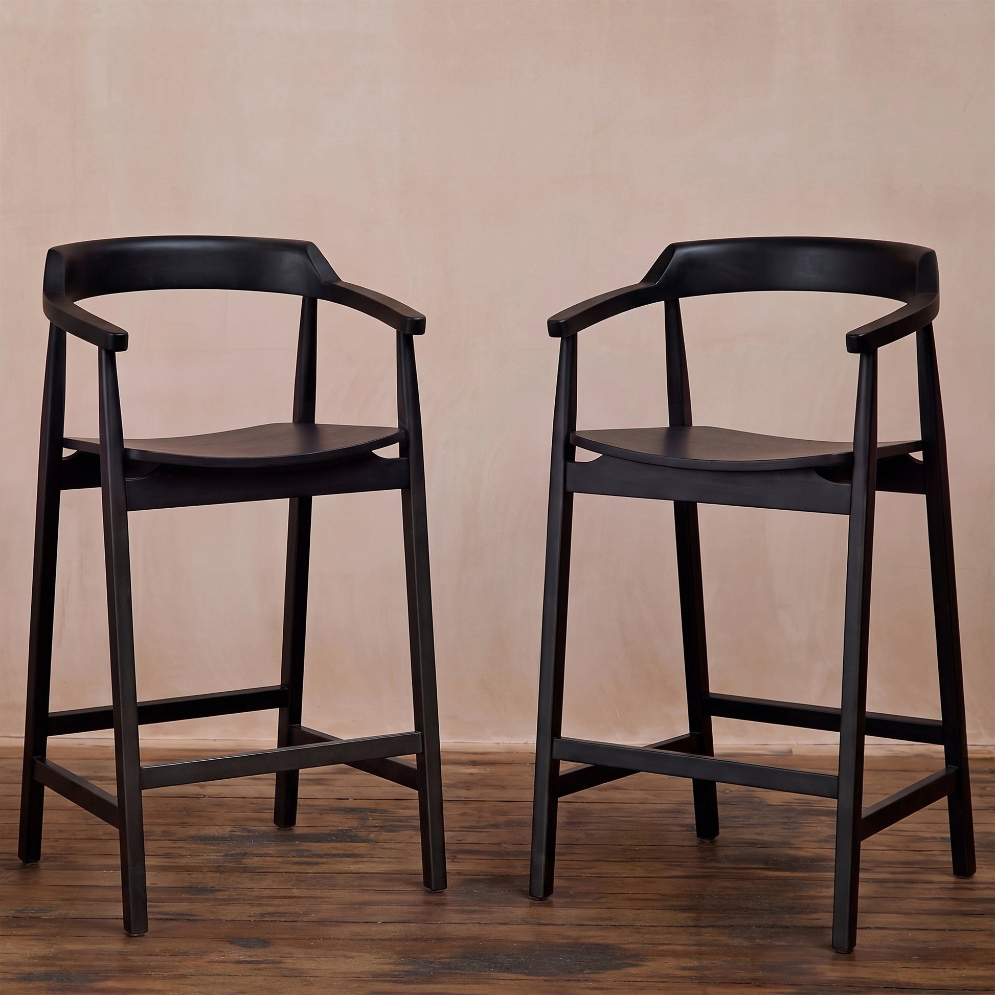 Carter Bar Stool - Black Oak - Laura James 