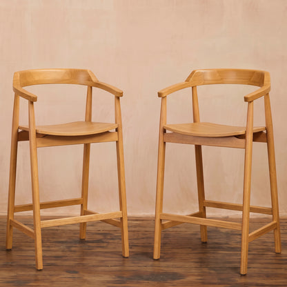 Carter Bar Stool - Pale Oak - Laura James 