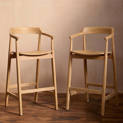Carter Bar Stool - Whitewash Oak