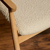 Carter Boucle Bar Stool - Whitewash Oak Legs