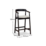 Carter Boucle Bar Stool - Black Oak Legs - Laura James 