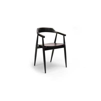 Carter Black Oak Dining Armchairs - Laura James 