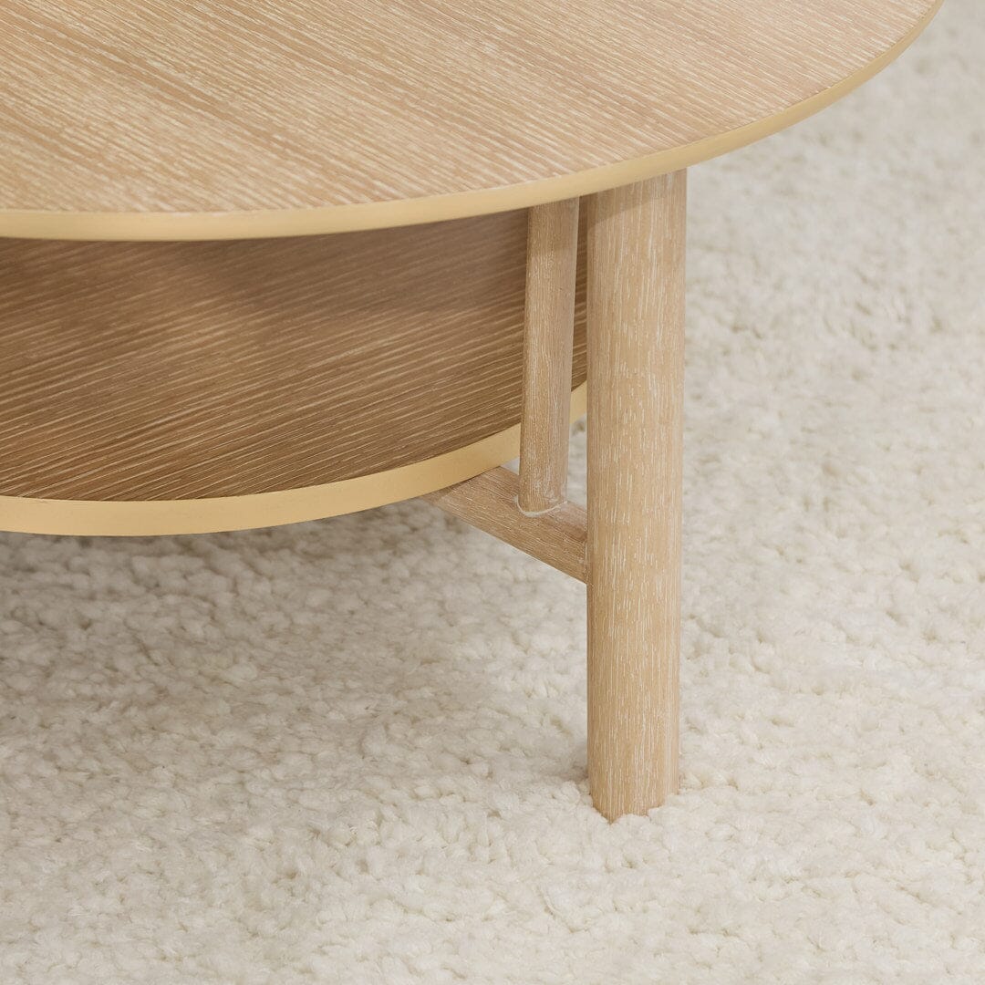 CarterRound Coffee Table - Whitewash - Laura James 