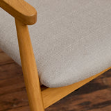 Carter Fawn Linen Dining Armchairs - Set of 2 - Pale Oak Legs - Laura James 