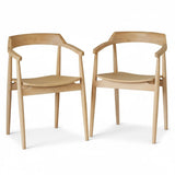 Carter Whitewash Oak Dining Armchair - Set of 2 - Laura James