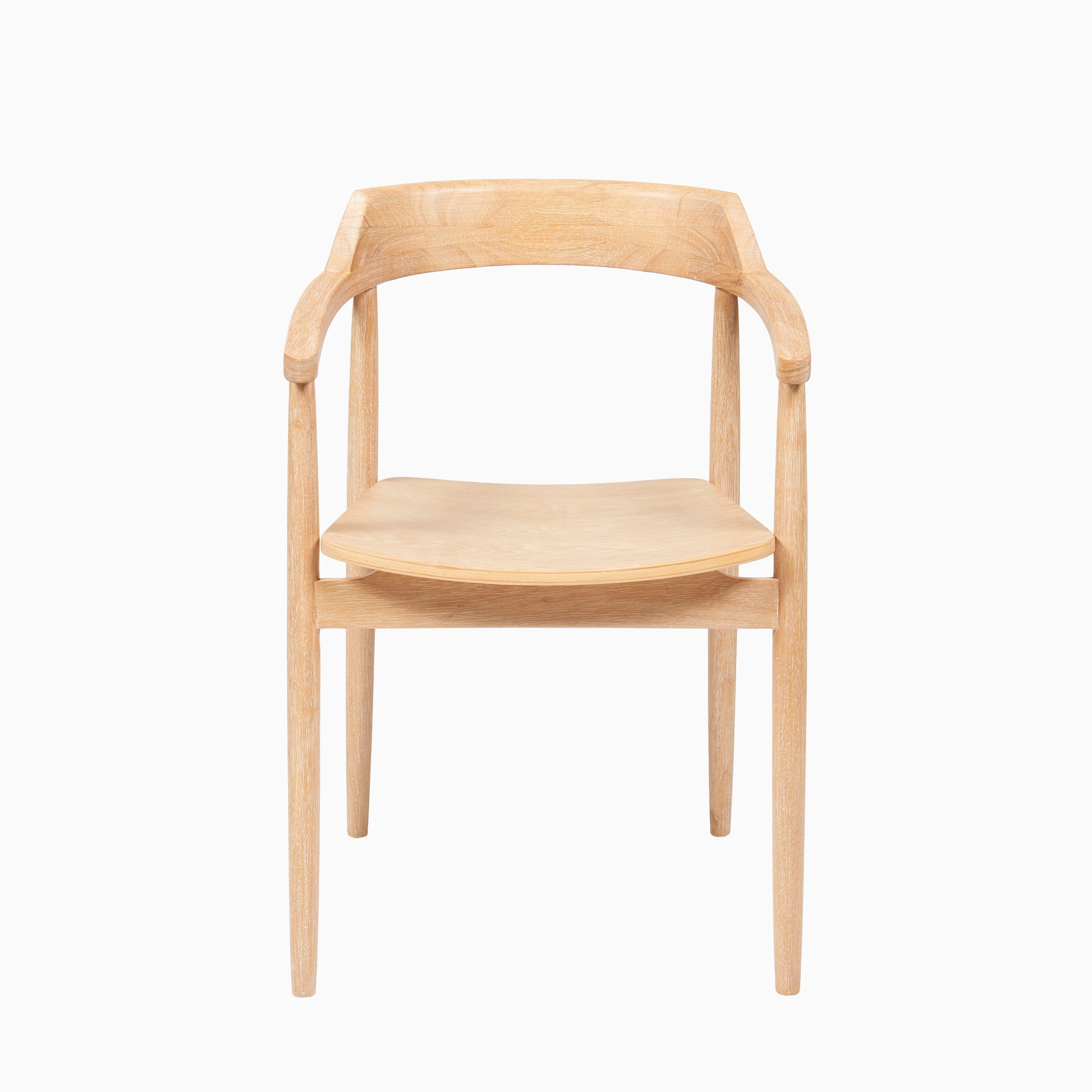 Carter Whitewash Oak Dining Armchair - Set of 2 - Laura James