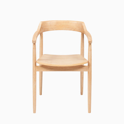 Carter Whitewash Oak Dining Armchair - Set of 2 - Laura James