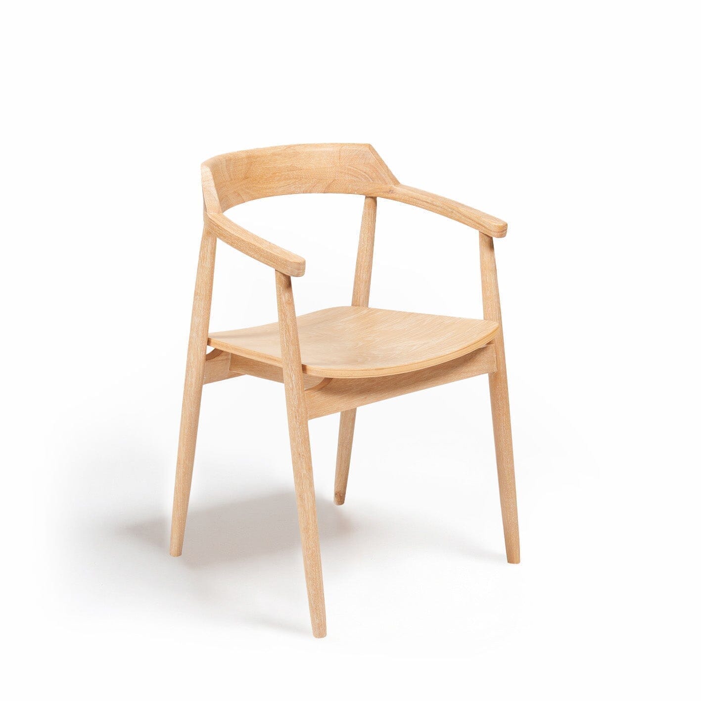 Farren Whitewash Oval Dining Table Set - 6 Seater - Carter Dining Armchairs - Whitewash Oak Legs - Laura James