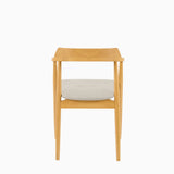 Carter Fawn Linen Dining Armchairs - Set of 2 - Pale Oak Legs - Laura James 