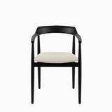 Carter Boucle Dining Armchairs - Set of 2 - Black Oak Legs - Laura James 