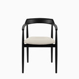 Carter Fawn Linen Dining Armchairs - Set of 2 - Black Oak Legs - Laura James 