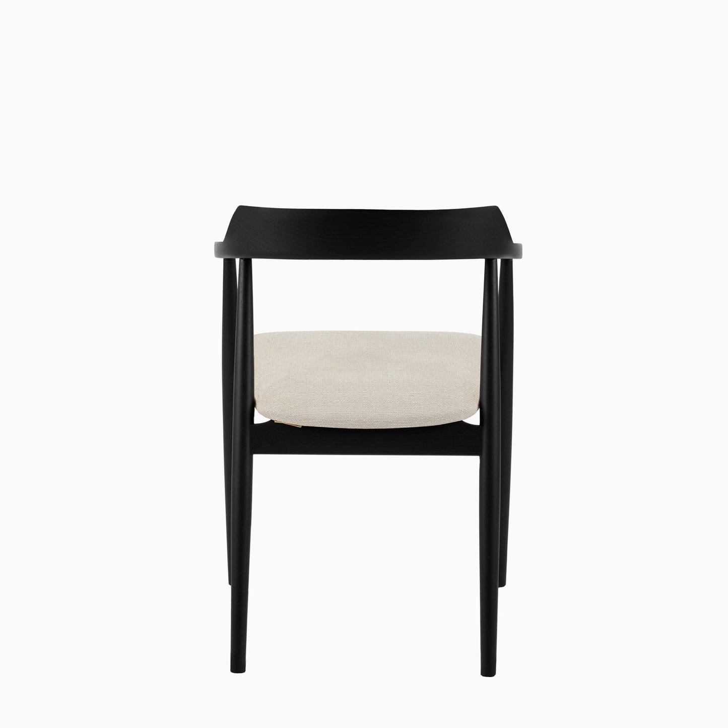 Carter Fawn Linen Dining Armchairs - Set of 2 - Black Oak Legs - Laura James 