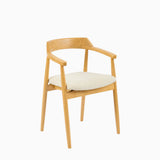 Carter Boucle Dining Armchairs - Set of 2 - Pale Oak Legs - Laura James 