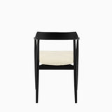 Carter Boucle Dining Armchairs - Set of 2 - Black Oak Legs - Laura James 
