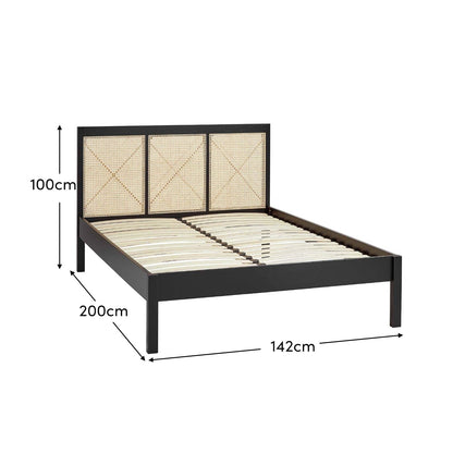 Charlie double bed frame - black - Laura James
