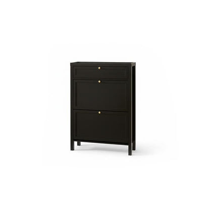 Charlie 2 Door 1 Draw Shoe Cabinet - Noir Black - Laura James