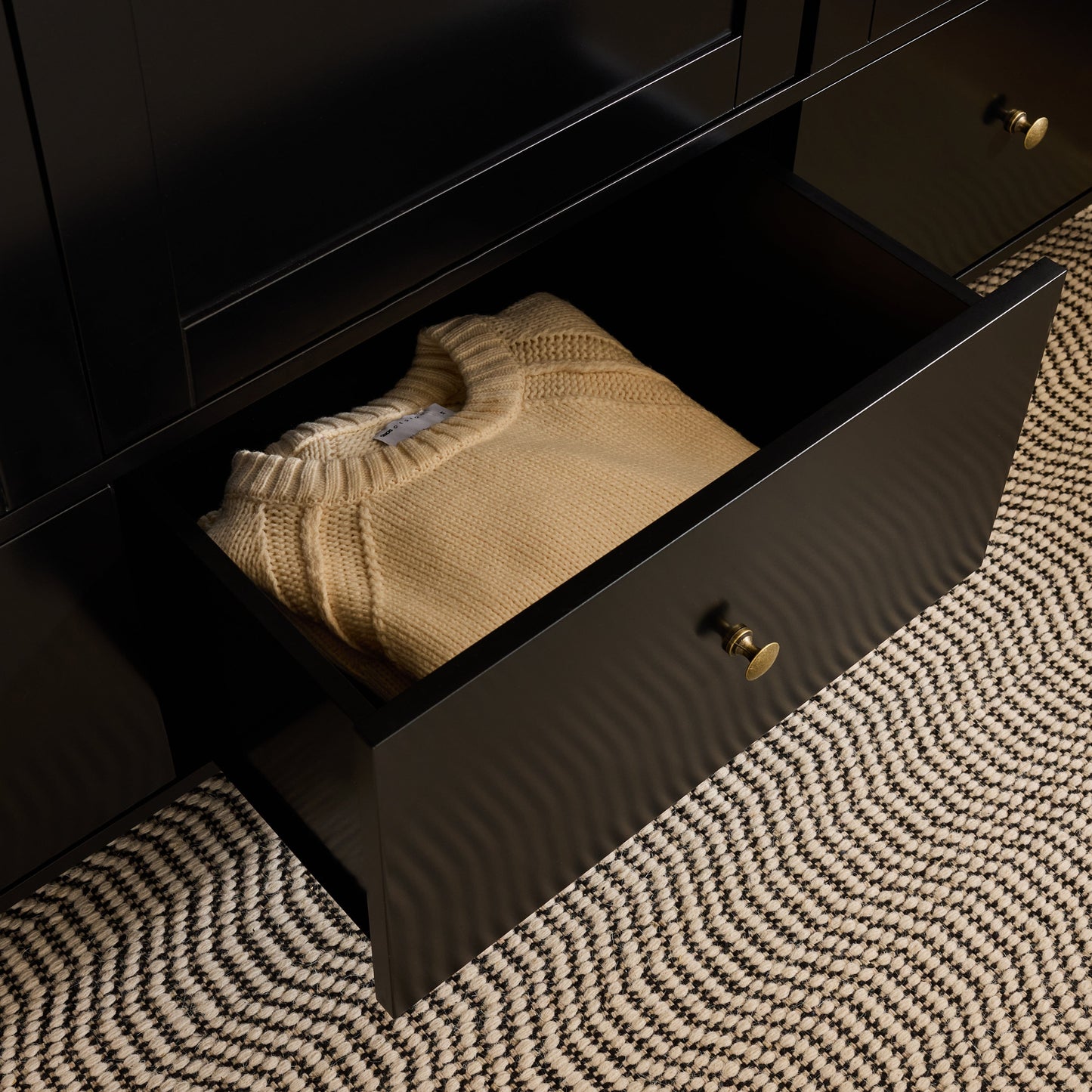 Charlie 3 Door Wardrobe - Black - Laura James