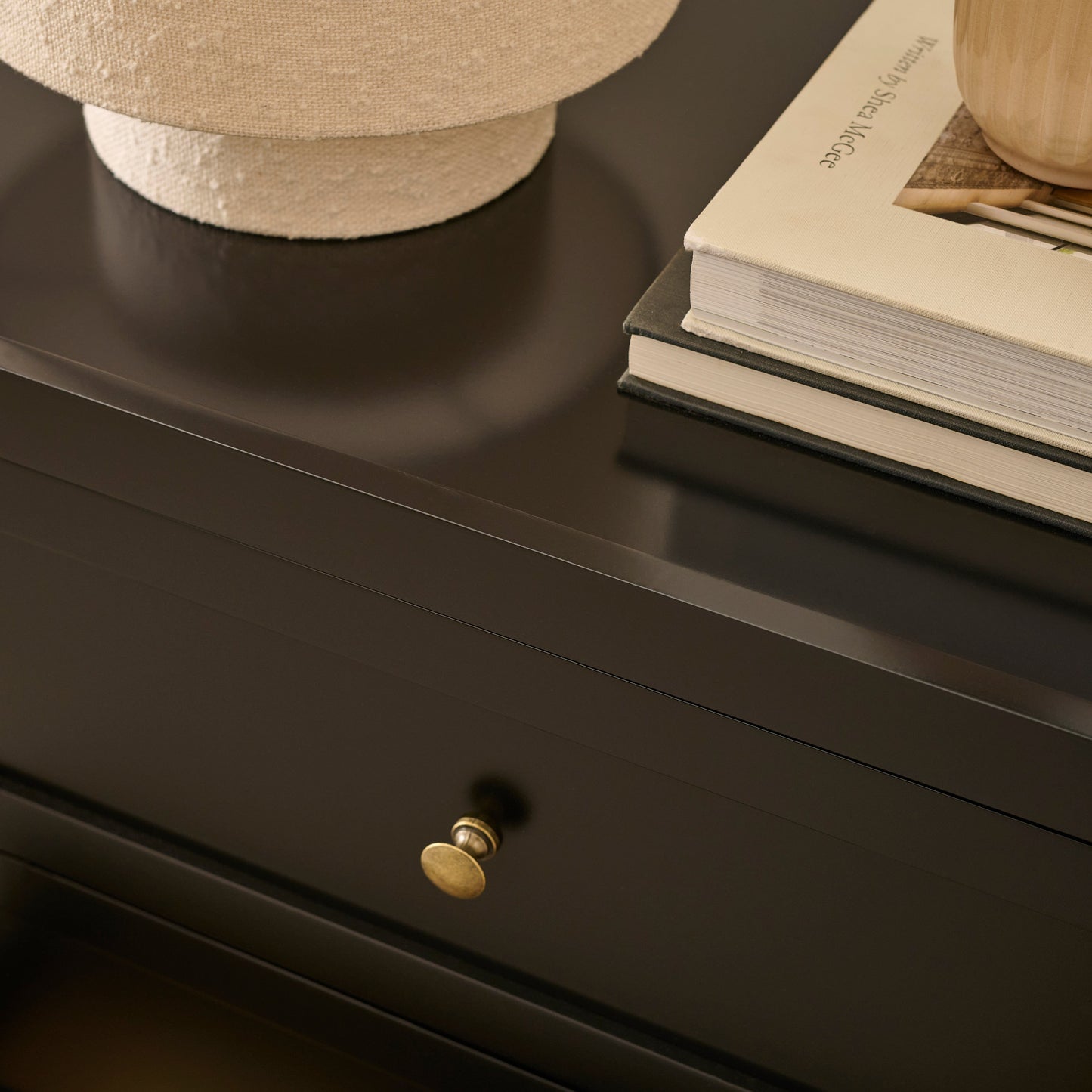 Charlie 3 Drawer Chest of Drawer - Noir Black - Laura James 