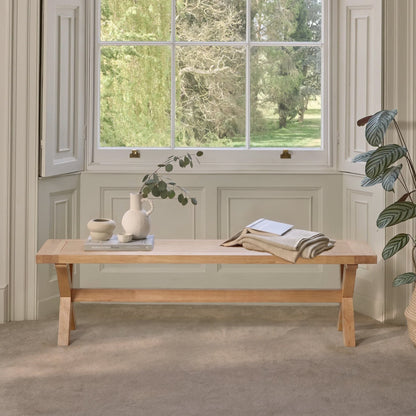 Charlotte 3 Seater Dining Bench - Pale Oak - Laura James 