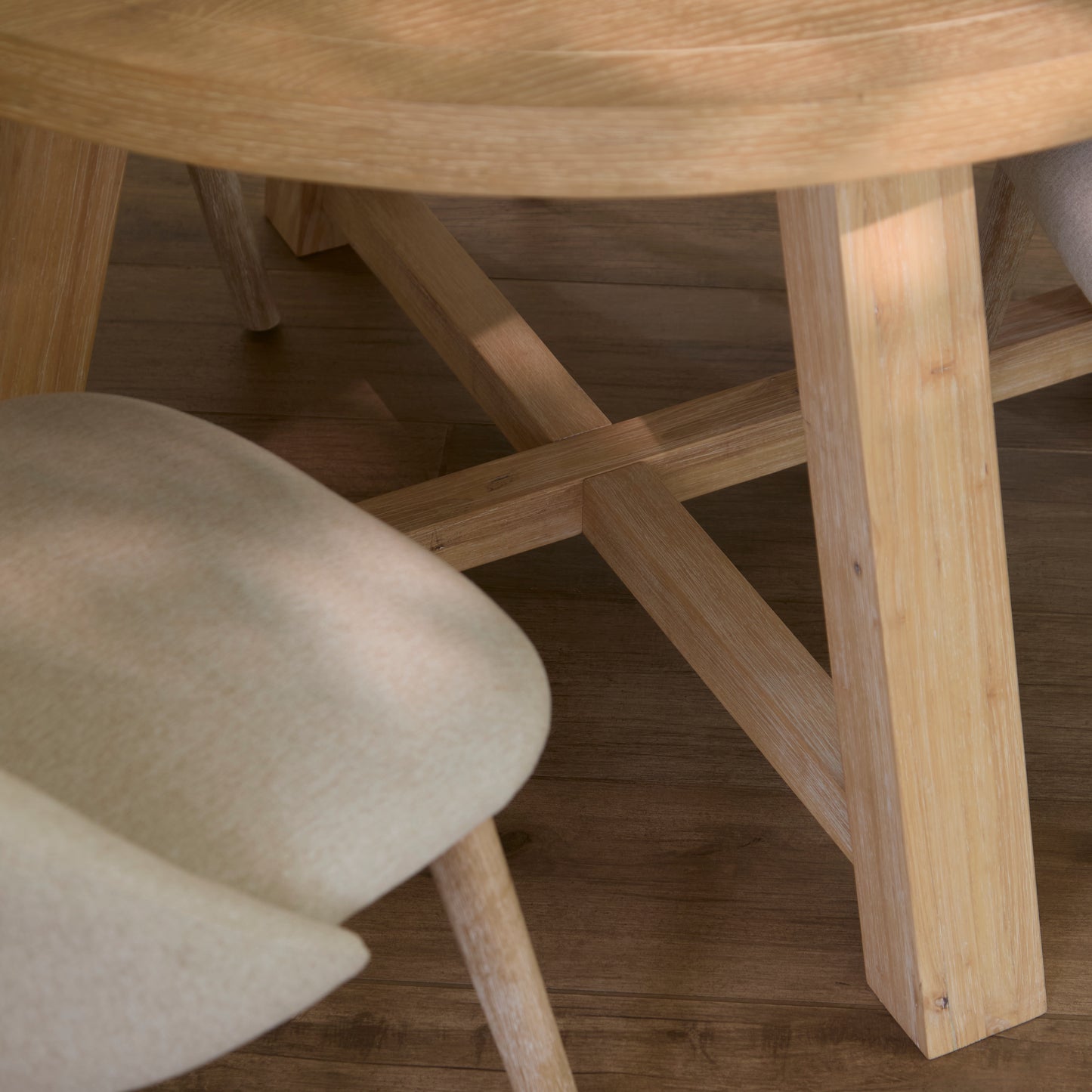 Charlotte Black Oak Round Dining Table - Laura James