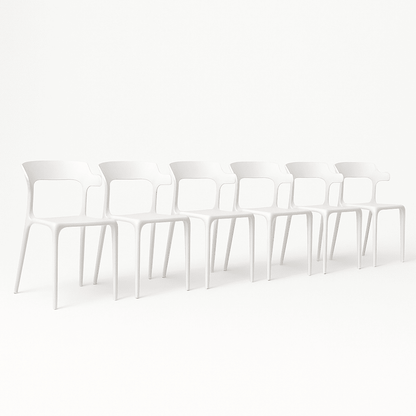 Outlet - Finn Dining Chairs - Set of 6 - White