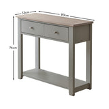 Chatsworth Console Table - Linen Grey - 90cm - Laura James