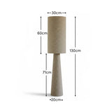 Chattendon 130cm Floor Lamp - Driftwood Slub Linen - Laura James 