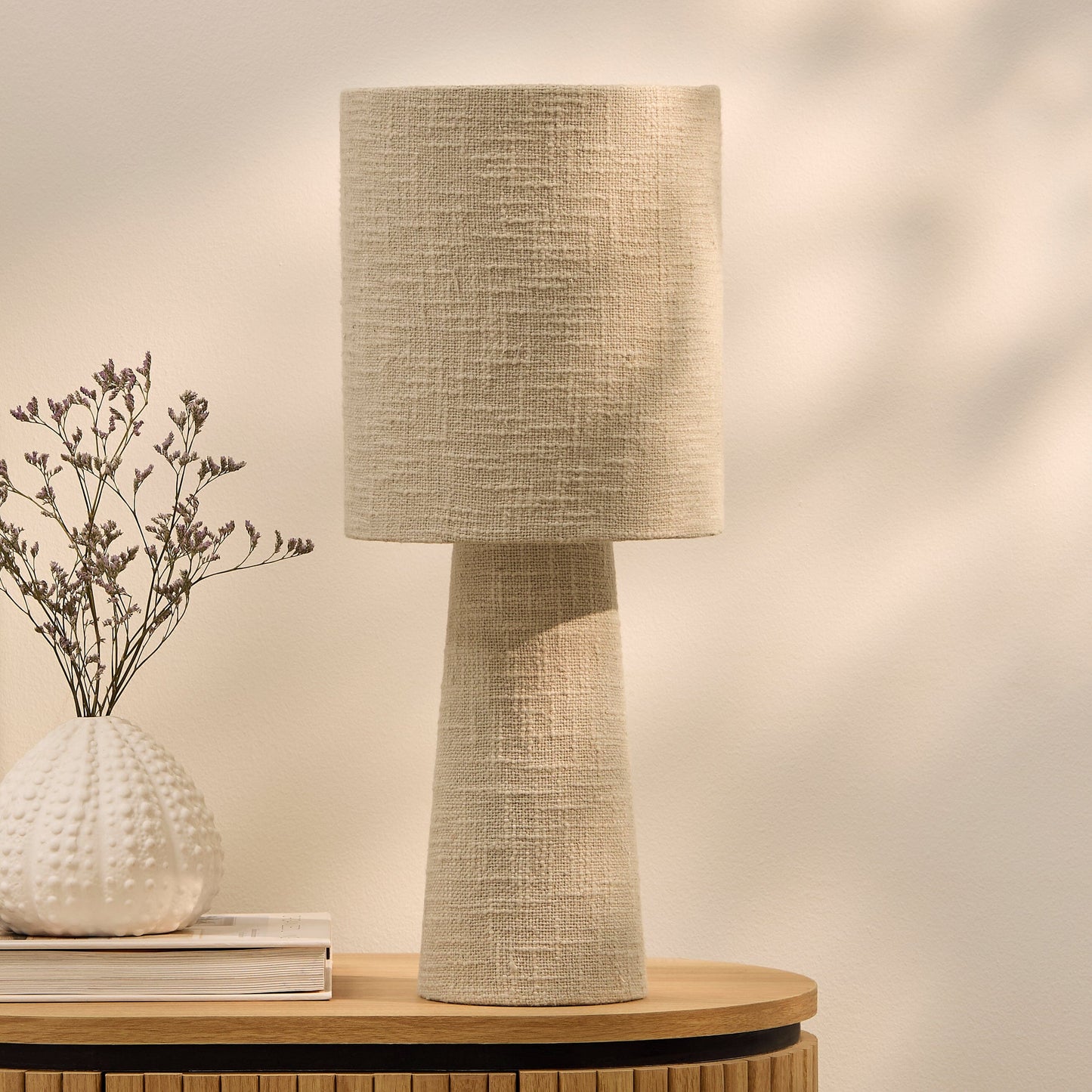 Chattendon Driftwood Slub Linen Floor Lamp - 50cm - Laura James