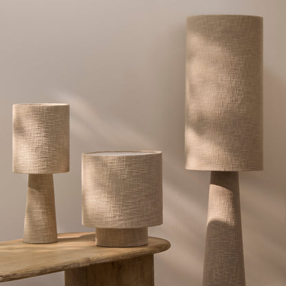 Chattendon Driftwood Slub Linen Floor Lamp - 50cm - Laura James