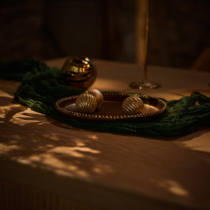 Rushmoor 20cm Metal Tray - Gold - Laura James