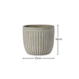 Claremount Grey Cement Plant Pot - 18cm DIMS - Laura James