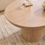 Octavia 120cm Oval Limewash Coffee Table - Laura James 