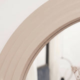 Kubu 70cm Wooden Round Mirror - Taupe - Laura James 