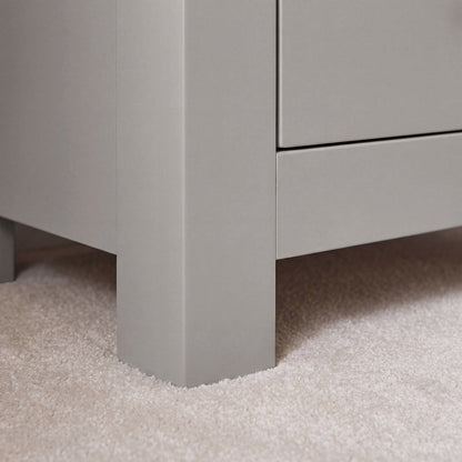 Bampton 3 Drawer Bedside Table - Stone Grey - Laura James 