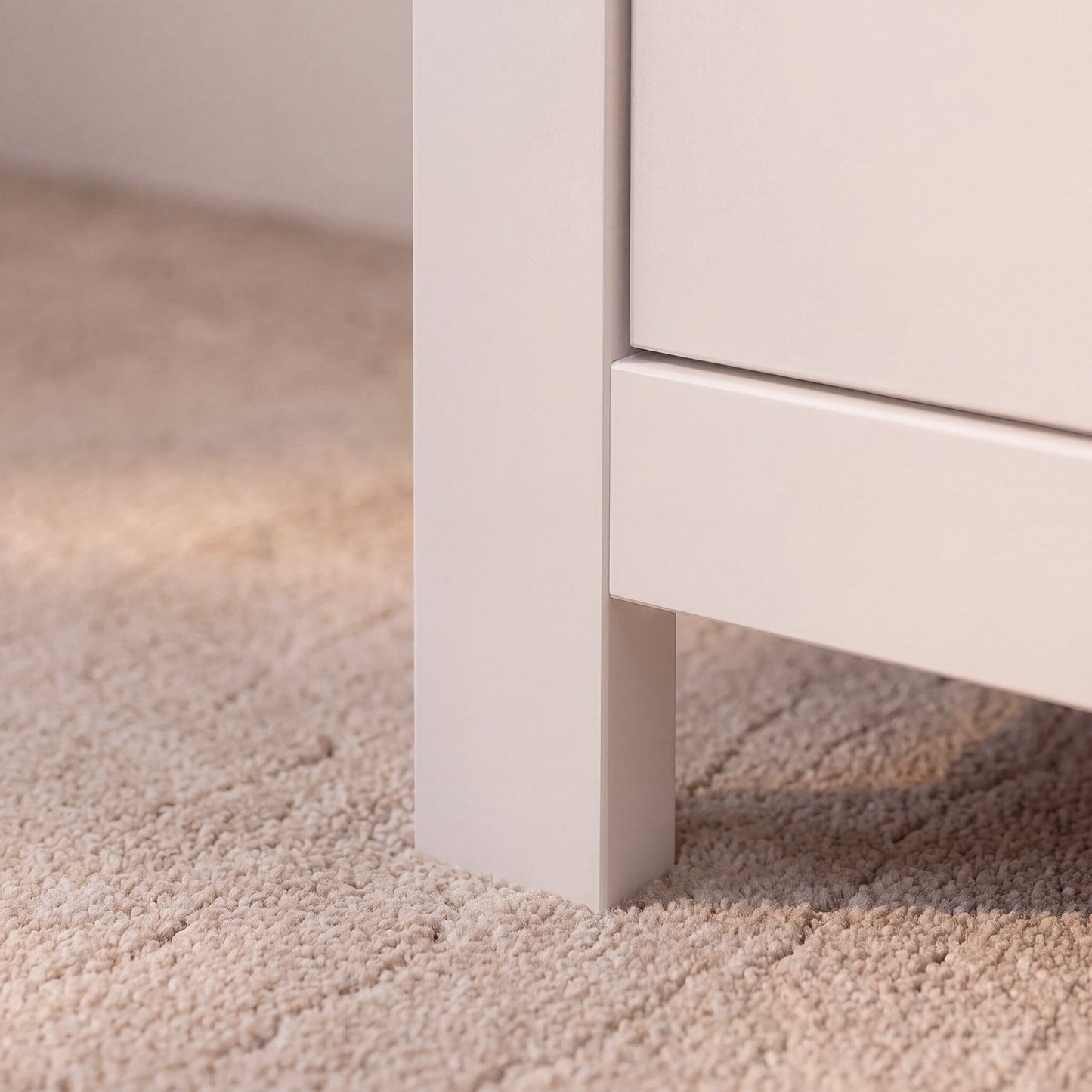 Bampton 5 Drawer Tallboy - Alabaster White - Laura James 