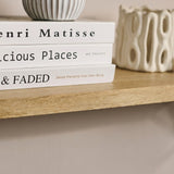 Atlas 125cm Mango Wood Wall Shelf - Whitewash - Laura James 