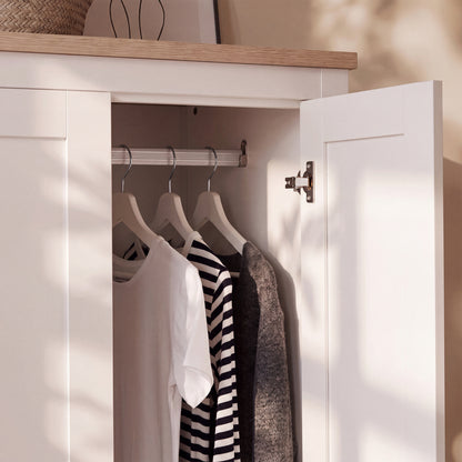 Bampton Double Wardrobe - Alabaster White - Laura James 