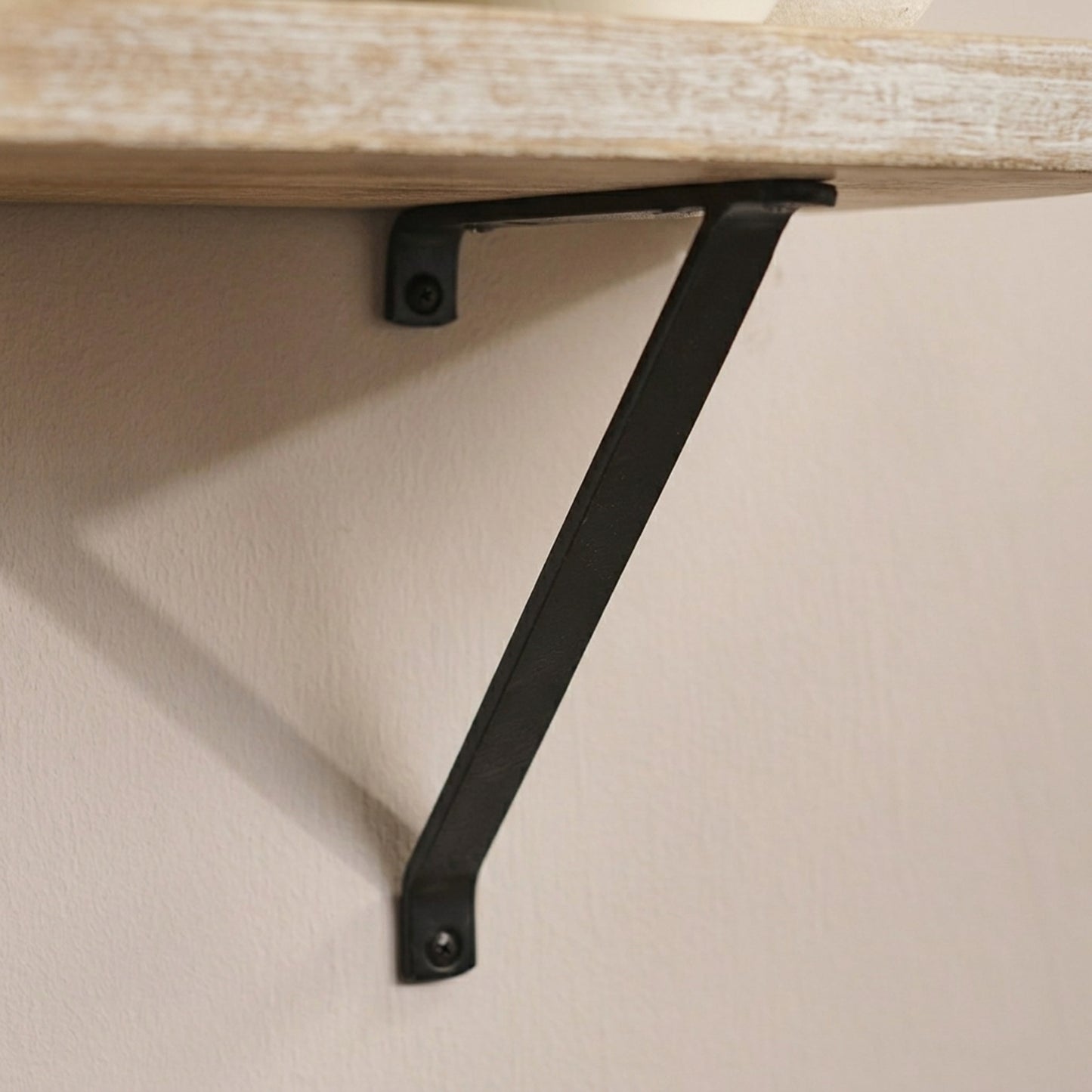 Atlas 125cm Mango Wood Wall Shelf - Whitewash - Laura James 