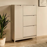 Coby Shoe Cabinet with Shelves - Driftwood - Laura James 