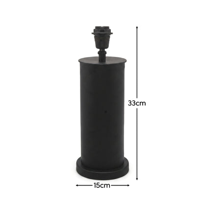Colesdon 30cm Table Lamp Base - Matte Black - Laura James 